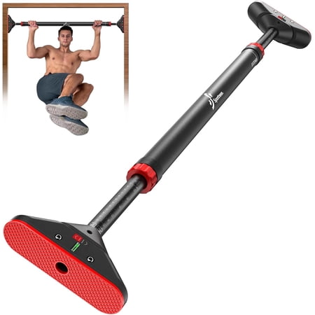 Pull Up Bar for Doorway:Sportneer Strength Training Pull-up Bars without Screw - Adjustable Width Locking Mechanism Chin Up Bar, Thickened Steel Max Limit 440 lbs Upper Body Fitness Pullup Bars