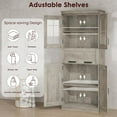 thumbnail image 4 of GAOMON 67" Tall Kitchen Pantry Cabinet - Rustic Grey Storage Cabinet with Doors and Shelves, 4 of 7