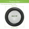 thumbnail image 6 of Unique Bargains 1 Pcs 2" Car Speaker Grills Cover Mesh Audio Subwoofer Protector Black, 6 of 8