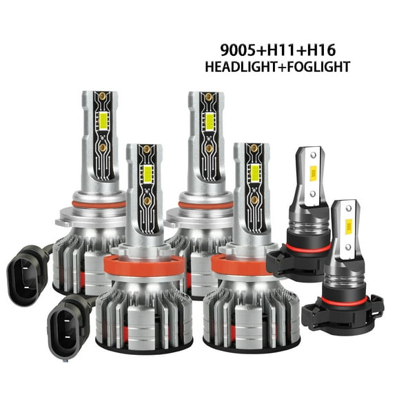 For Dodge Durango 2011 2012 2013 6X LED Headlight Bulbs 9005 H11 Hi Lo Beam   H16 Fog Lights