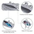 thumbnail image 5 of ZIPIT Monster Pencil Case for Kids, Large Capacity Cute Pencil Pouch, Holds up to 30 Pens, Made of One Long Zipper (Silver), 5 of 9