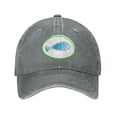 thumbnail image 4 of ZICANCN Blue Fish Adjustable Baseball Cap Women , Hats for Men Adult Washed Cotton Denim Baseball Caps Fashion, 4 of 8