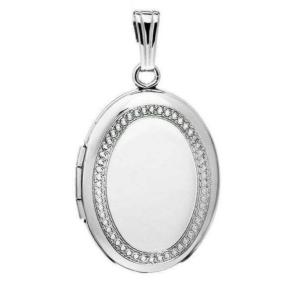 PicturesOnGold.com Sterling Silver Heart Mom Locket 3/4 Inch X 3/4 Inch Sterling Silver