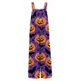 thumbnail image 6 of WTOBBY Women's Casual Jumpsuit in Sleeveless Cotton with Halloween Printed Design, Comfortable Fit for Everyday Use, Great for Festive and Casual Occasions,Purple2XL, 6 of 6