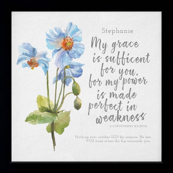 Grace Encouragement | Personalized Print, Wall Decor - Floral