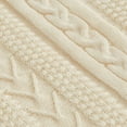 thumbnail image 3 of Manta Longhui para ropa de cama tejida con cable, color sherpa, color crema, 150 x 200 cm, 3 of 9