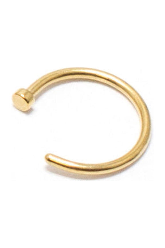 Nose Ring Piercing Surgical Steel Hoop Stud CZ Bone Screw Retainer 22G 20G 18G