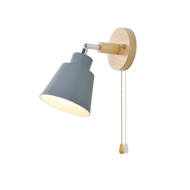 Matsuzay Luz de pared nórdica, moderna 110-265v E27 Luz de pared decorativa con cabezal de dirección, Lámpara de pared de cabecera de maciza con Iluminación y accesorios No.2 Matsuzay HA025234-02