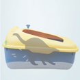 thumbnail image 4 of Litter Box Creative Cat Litter Box Semi-Closed Splash-Proof Cat Toilet Deodorant Splash-Proof Kitty Supplies Easy to Clean Automatic Cat Litter Box (Color : C), 4 of 7