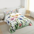 thumbnail image 3 of Castle Fairy Boys Girls Colorful Tulip Flowers Bedding Comforter Set 2pcs,Spring Garden Butterflies Twin Comforter Sets Microfiber,Chic Floral Blossoms Breathable Bedding Set,Ultra Soft Home Decor, 3 of 8