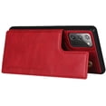 thumbnail image 4 of Galaxy Note 20 Wallet Case with Card Holder, Luxury PU Leather Kickstand Card Slots,Double Magnetic Clasp and Flip Wrist Strap Multi-Function Case for Samsung Galaxy Note 20 6.7",Red, 4 of 13