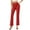 Red, variant on EDFBUYKRS Female Women Pants Casual Dress Pants Women Stretchy Straight Leg Solid Color Trousers with Pockets for Women's Business Casual Elastic Work Pants L