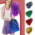 thumbnail image 1 of Zruodwans 4PCS Cheerleading Poms Squad Spirited Fun Cheering Metallic Foil Plastic Pom for Dance Party Football Club Decoration for Sport Games, 1 of 8