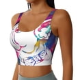 thumbnail image 2 of Balery Colorful Bulldog Sujetadores deportivos con espalda cruzada para mujer, acolchados, sin costuras, de alto impacto, ideales para yoga, gimnasio, entrenamiento y fitness.-XX-Large, 2 of 8