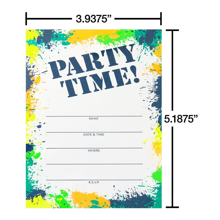 american-greetings-green-paint-splatter-party-invites-20-count-walmart-com