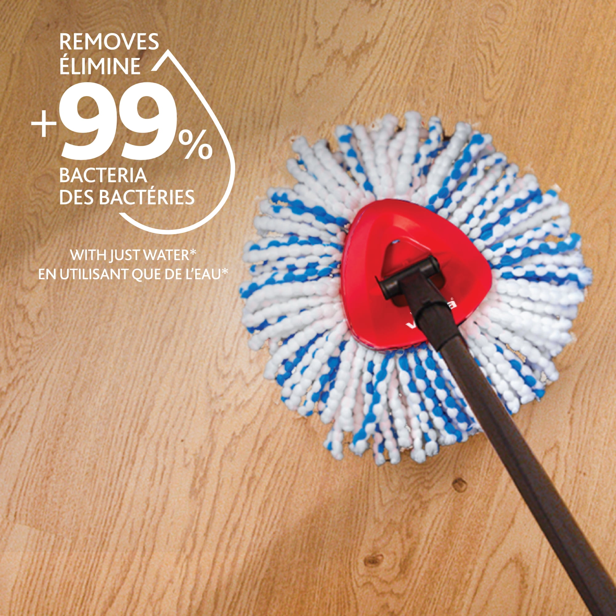 Vileda RinseClean™ Deep Clean Spin Mop Head Replacement, Washable & Reusable Refill