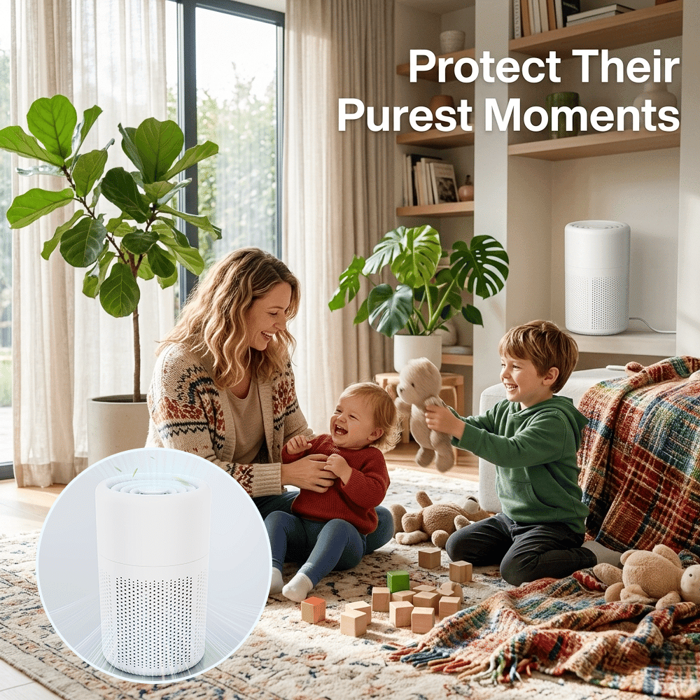 Room Air Filter with Aromatherapy Sheet, USB-Powered Compact Air Purifier for Home, Office, Bedroom, Removes Dust, Pet Dander, Odors, and Improves Air Quality for Comfortable Breathing