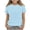 Light Blue, variant on Fancifize Girls Boys Casual Short Sleeve Shirts Crew Neck Athletic Quick Dry Tops Kids Summer Comfy Active Clothes 3-12 Years