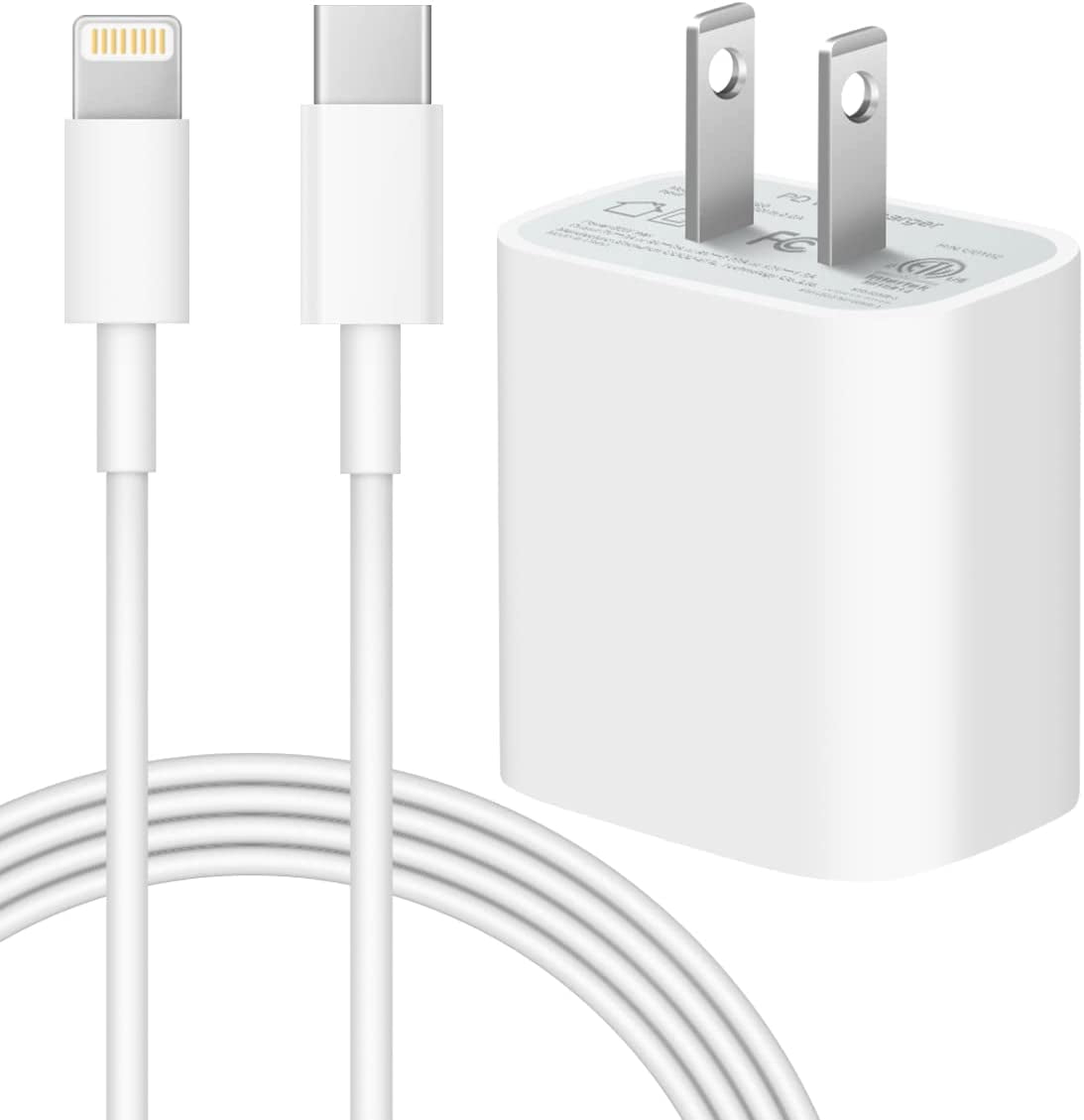 iPhone 14 13 12 Fast Charger, [Apple MFi Certified] 20W PD USB C Wall ...