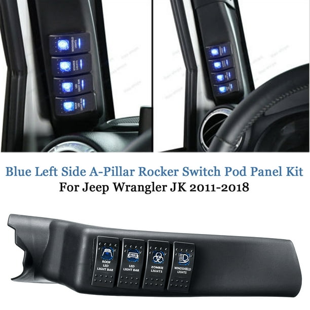 For Jeep Wrangler JK 112018 Car Blue Left Side APillar
