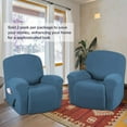 thumbnail image 2 of Super Stretch Couch Covers Recliner Covers Recliner Chair Covers Form Fitted Standard / Oversized Power Lift Reclining Slipcovers, Feature Soft Thick Jacquard, Dusty Blue, 2 Pack, 2 of 7