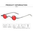 thumbnail image 2 of Gafas de sol unisex vintage rock punk clásicas pequeñas y redondas con marco de metal anti UV, 2 of 8