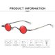thumbnail image 4 of Gafas De Sol Rock Punk Glass Estilo Vintage Lente Redonda A Prueba De Sol Unisex Círculo Pequeño Hippie Accesorios Anti-Uv Gafas De Sol Al Aire Libre Oro Negro Monstrate AP006383-01, 4 of 6