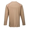 thumbnail image 2 of Portewst FR01 Mens Bizflame Flame Resistant Crew Neck Work Sweatshirt Khaki, Large, 2 of 2