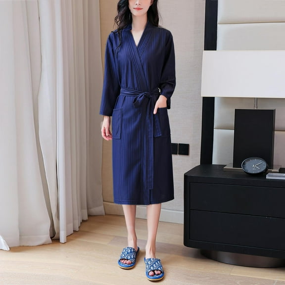 Spring Savings Clearance!Valentine's Day Clearance Sale!YANHAIGONG Lightweight Robe for Women Summer Clearance,Hotel Bathrobes Spa Bath Robe,Womens Plus Size Bathrobes/House Coats