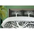 thumbnail image 4 of Ambesonne Wooden Duvet Cover Set, Tree with Many Leaves, Queen, White, 4 of 6