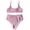 Light Blue, Light Green, Pink, Red, variant on Women 2 Piece Bikini Set Shiny Shimmer Solid Color Push Up Padded Swimsuit High Waisted Tummy Control Bathing Suit