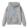 thumbnail image 4 of Weebloom Girls Bow Hoodie Long Sleeve Soft Sweatshirt Graphic Hoody Kids Cute Pullovers Top Clothes For Girls Outwear Grey 9-10 Years, 4 of 4