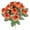 Orange, variant on Artificial Red Rose Bouquets, Realistic Silk Mini Roses with Baby’s Breath & Green Leaves, Fake Flower Bundles for Wedding, Home Decor, Floral Arrangements, Party Centerpieces, Indoor Use