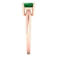 thumbnail image 3 of Clara Pucci 14K Rose Gold 1ct Emerald Solitaire Ring for Women, 3 of 7