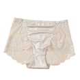 thumbnail image 4 of Blmnix Ladies Underwear Panties Sexy Underwear High Waisted Plus Size G String Beige Lace Panties Underwear Seamless, 4 of 5