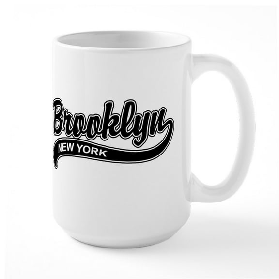 CafePress - Brooklyn New York Large Mug - 15 oz Ceramic Large White Novelty Mug