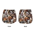 thumbnail image 3 of Fuzoiu various dog breeds Print Women's Athletic Shorts, Double-Layer Running Shorts with Pocket,Women's Workout Shorts for Yoga, Gym, and Workouts-Large, 3 of 7