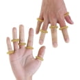 thumbnail image 3 of Anillo de masaje Reiche, 10 piezas de anillos de acupresión, anillo de masaje de dedos de medicina china (5 plateados + 5 dorados), 3 of 7
