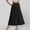 Black, variant on Pleated Midi Skirts for Women with Pockets Elastic High Waisted Skirt Reg Plus Size Womens Summer Skirts Trendy Army Green