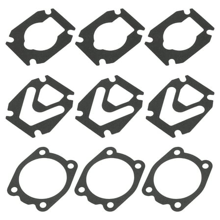 REGALWOVEN Pad Air Compressor Valve Plate Replacement Kit, 3 in 1 Paper Gasket, Black
