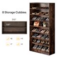 thumbnail image 6 of Fnova 70.87"H Tall Storage Shelf, Modern Freestanding Wooden Bookshelf with 8 Adjustable Shelves, Large Open Bookcase Display Organizer for Living Room, Bedroom, Home Office, Dark Brown, 6 of 20