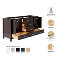 thumbnail image 2 of Ariel Cambridge 66 Inch Double Sink Base Cabinet In Espresso, 2 of 10