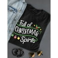 thumbnail image 3 of Full Of Christmas Spirits T-Shirt Women -Smartprints Designs, Female 5X-Large, 3 of 4