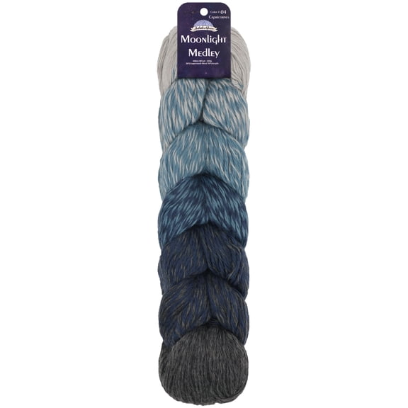 JubileeYarn Moonlight Medley Yarn - Ombré DK Merino Wool/Acrylic - 200g/Hank - Virgo - 1 Hank