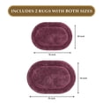 thumbnail image 3 of BNM Non-Slip Washable Bath Rug Set, 20" x 30", 24" x 36", Plum, 3 of 8