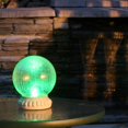 thumbnail image 4 of Chameleon Crackled Glass Solar Gazing Ball w/ Table Top Base, 4 of 6
