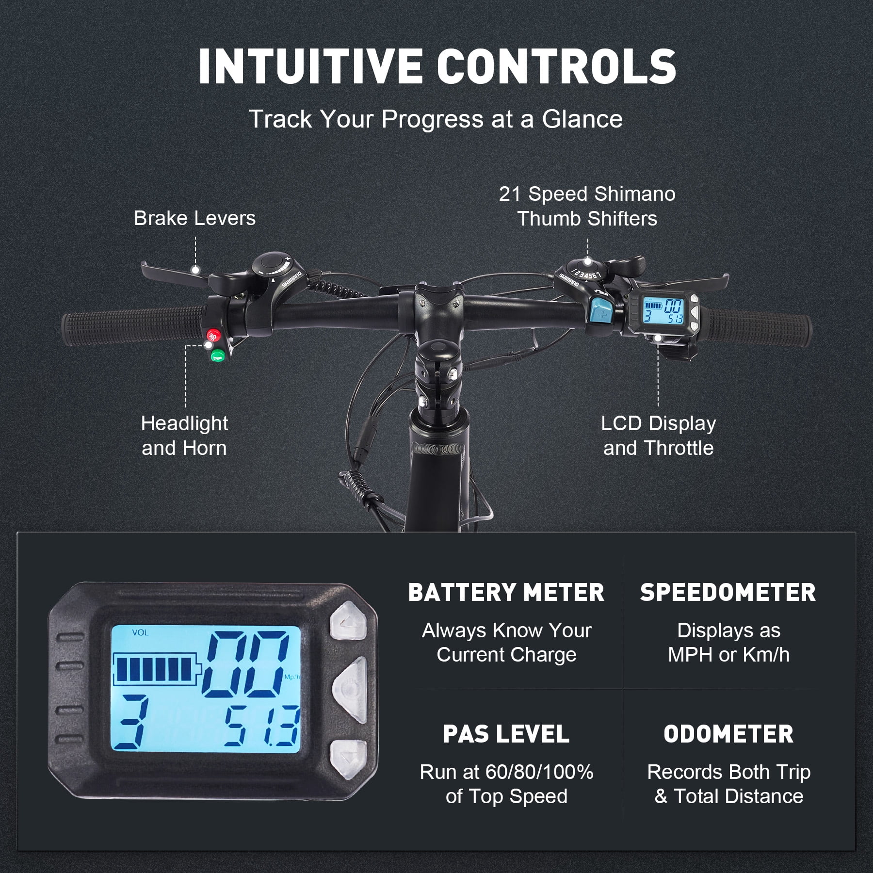 Viribus 26" Electric Mountain Bicycle for Adults, 350W