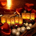 thumbnail image 4 of Kit de decoración Peledic con letras iluminadas con texto en inglés «I Love You», 4 of 6