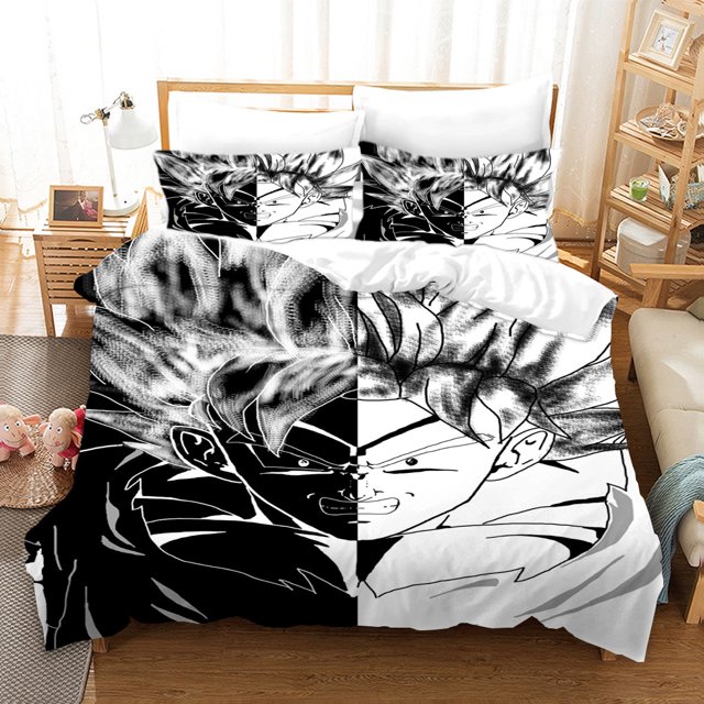 Anime Dragon Ball Z Bedding Sets 3Piece Cool Manga Goku Saiyan Vegeta