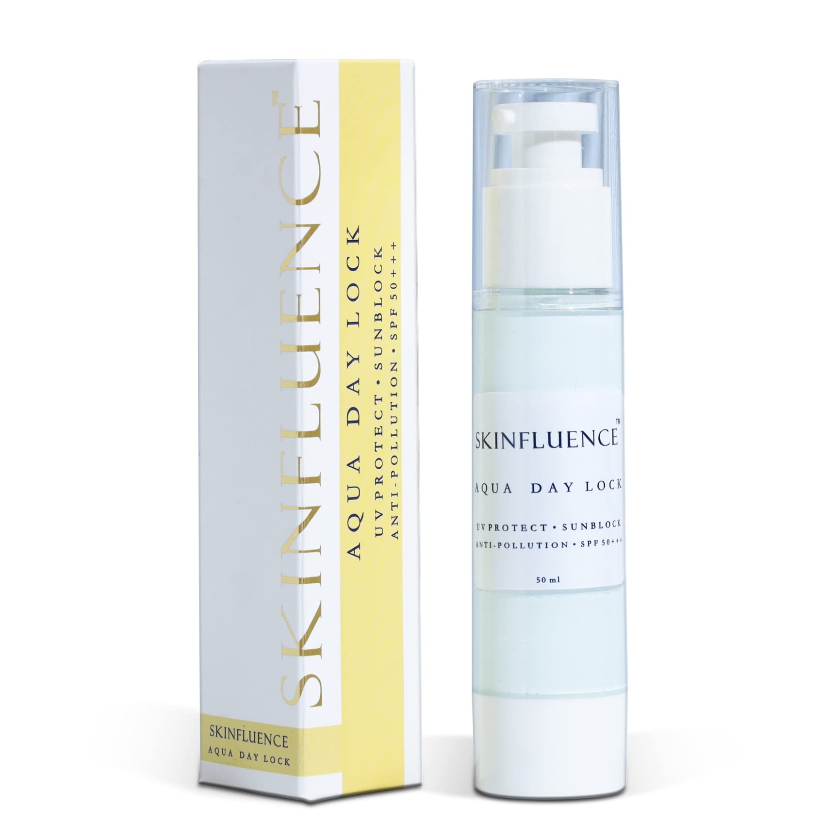 SKINFLUENCE Aqua Day Lock Sunscreen SPF 50 PA+++ Hydrating Sunscreen
